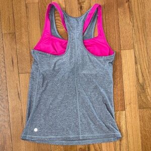 lululemon athletica Gray and Pink Racerback Tank Top size 8